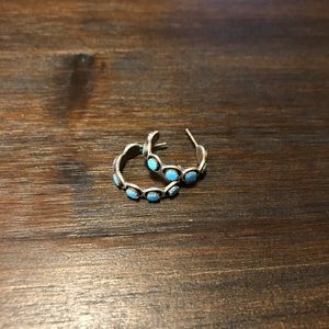 Turquoise Hoops
